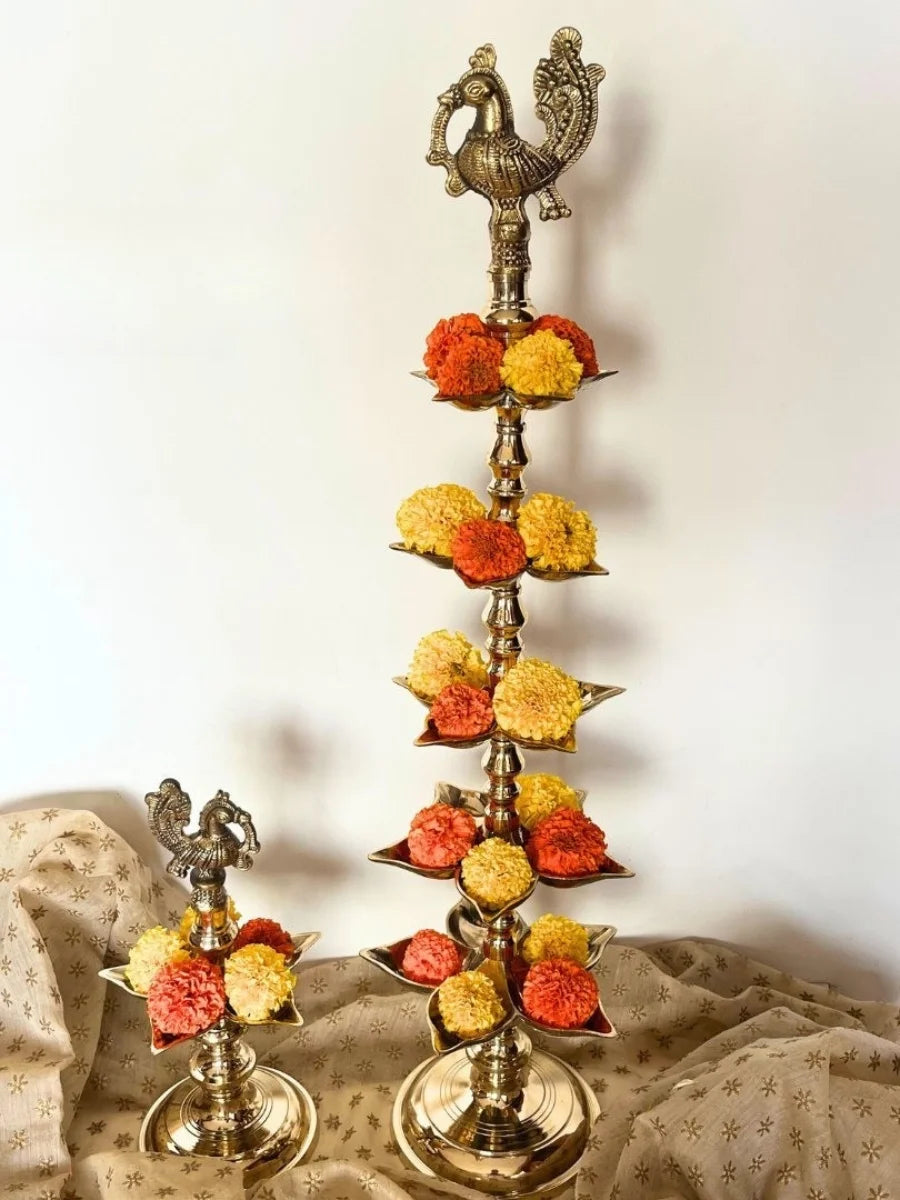 Sumeru Dipak | Multi Layer Brass Samai Traditional Pooja Item