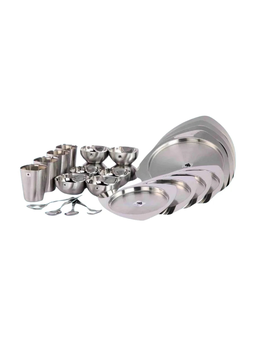 24 Pc Saga Dinner Set Ideal Gift | Stainless Steel Dining Set