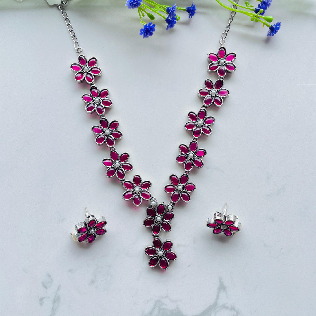Unique oxidised jewelry set, perfect for modern women.