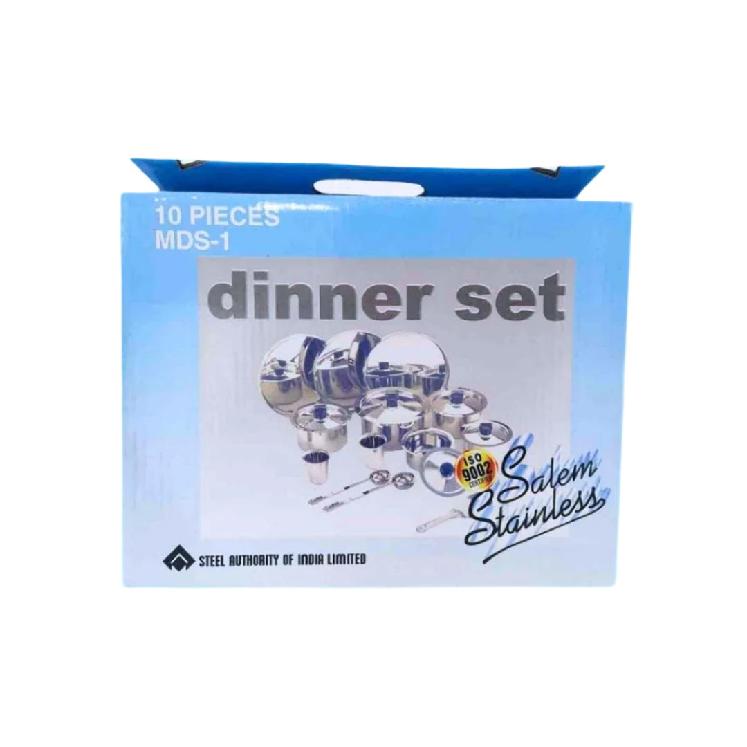 10 Pc Dinner Set | Stainless Steel Perfect for Family & Gifting