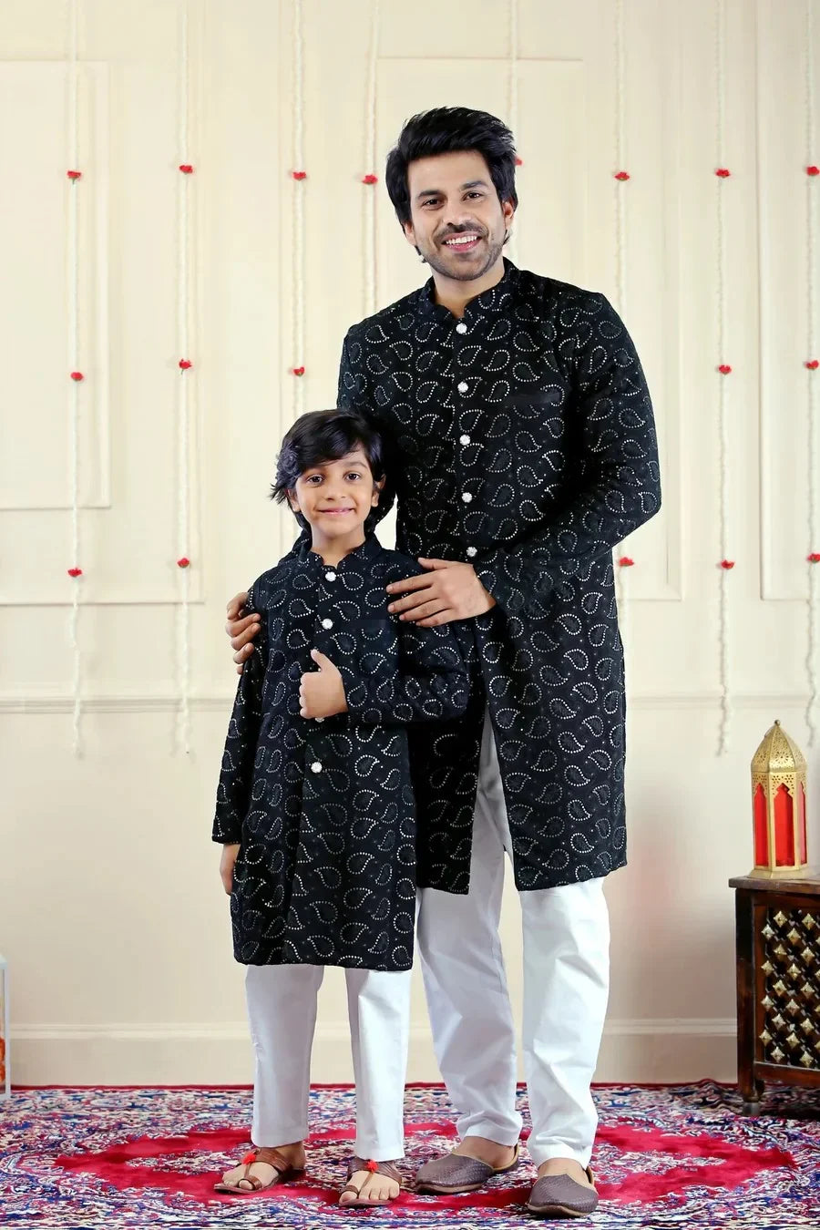 Explore our father and son collection – shop coordinated traditional wear for the perfect family look.