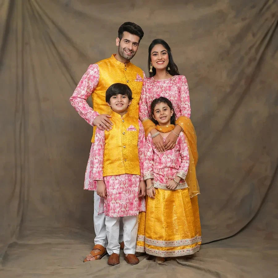 Family set collection – shop stunning traditional outfits for every family member, from kids to adults.
