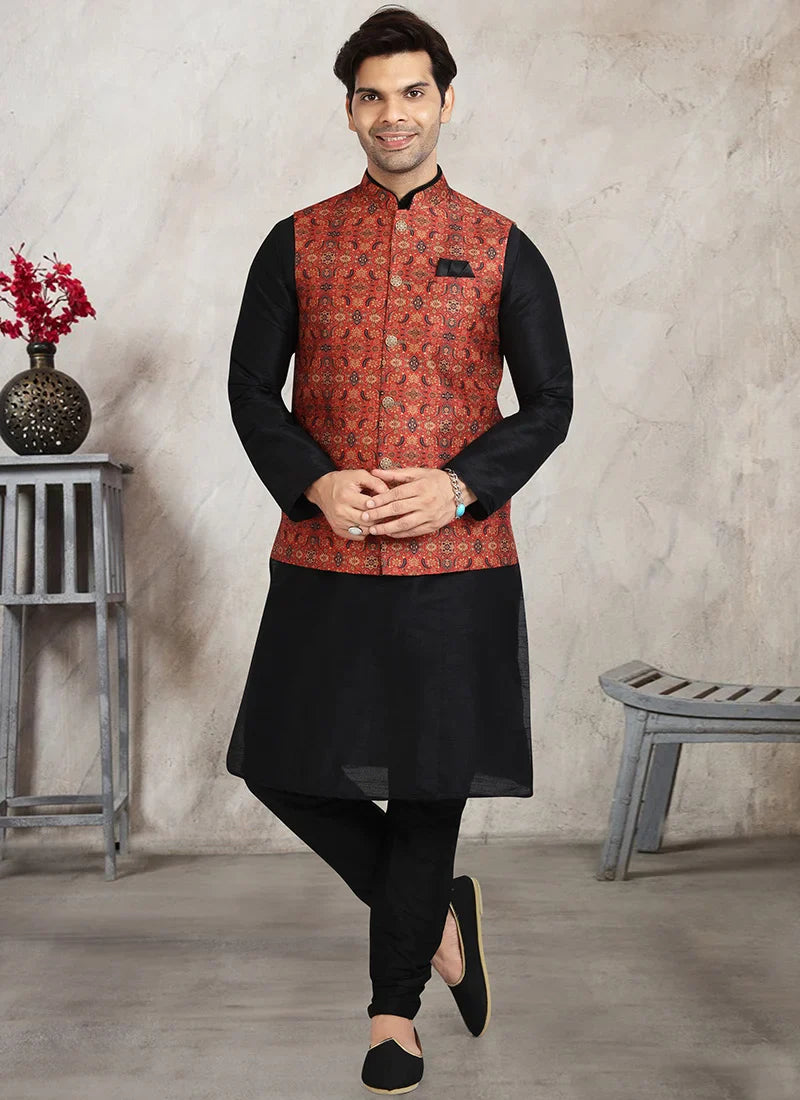 Explore our kurta pajama with jacket collection – shop elegant and traditional styles.