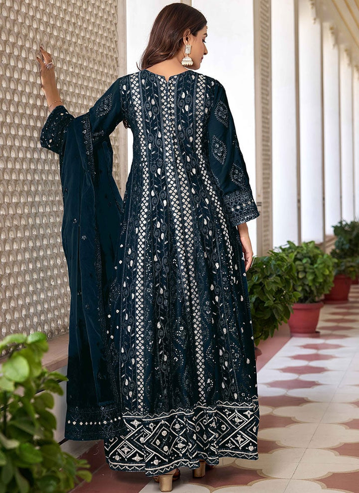 Elegant Anarkali Suit with Dupatta | Faux Georgette & Organza Pairing