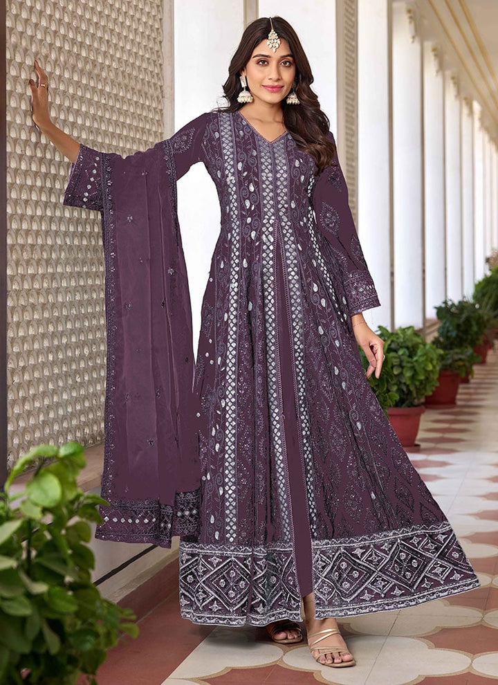 Elegant Anarkali Suit with Dupatta | Faux Georgette & Organza Pairing
