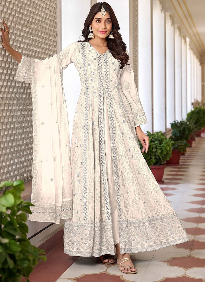 Elegant Anarkali Suit with Dupatta | Faux Georgette & Organza Pairing
