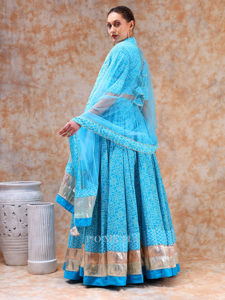 Breezy Elegance Defined | Cotton Lehenga with Light Net Dupatta