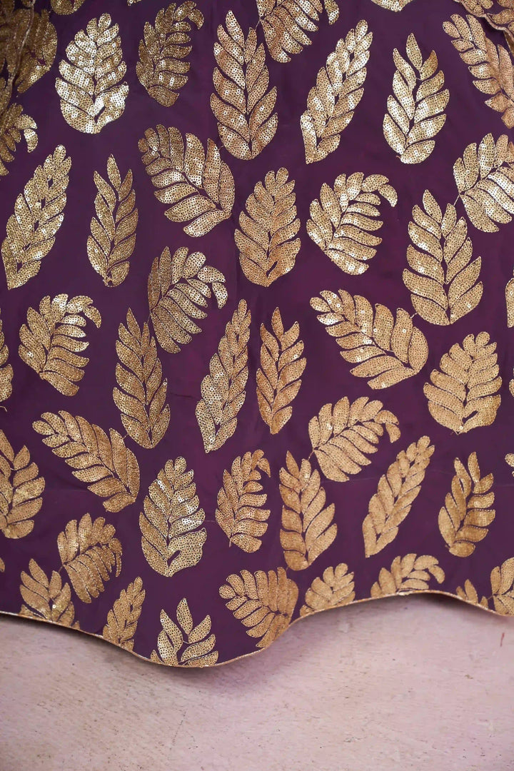 Designer Purple Lehenga | Semi-Stitched with Intricate Embroidery