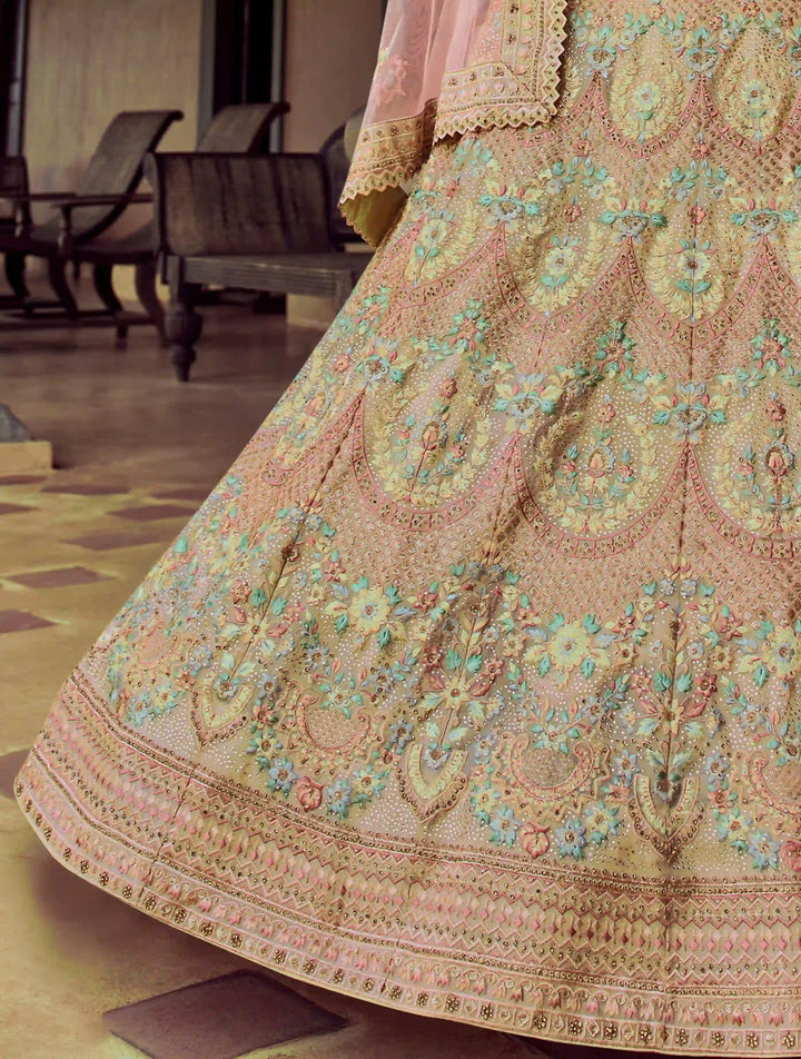 Peach Wedding Lehenga Choli | Traditional Craftsmanship & Modern Style
