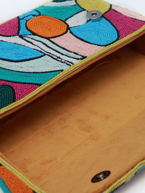 Poppy Multicolor Baguette Bag with Handle | Chic Designer Handbag
