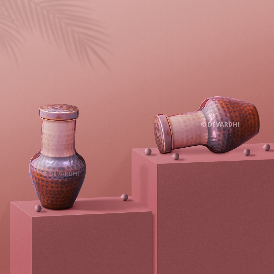 Shivam Copper Antique Jar | High-Quality Rust-Resistant Décor