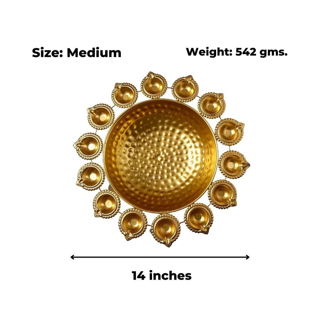 Decorative Diya Urli Set of 3 | Festive Ambience Pooja Items