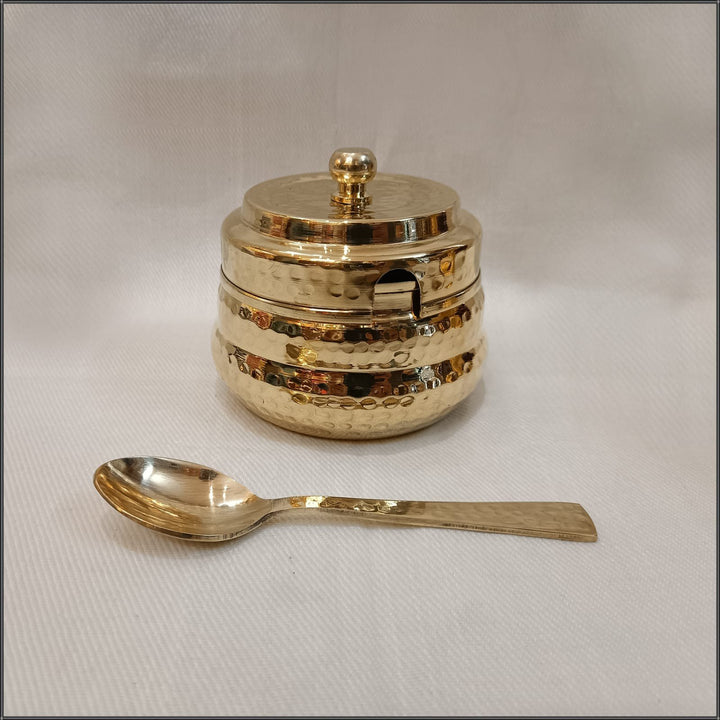 Aayur Brass Ghee Pot | Premium Storage Container