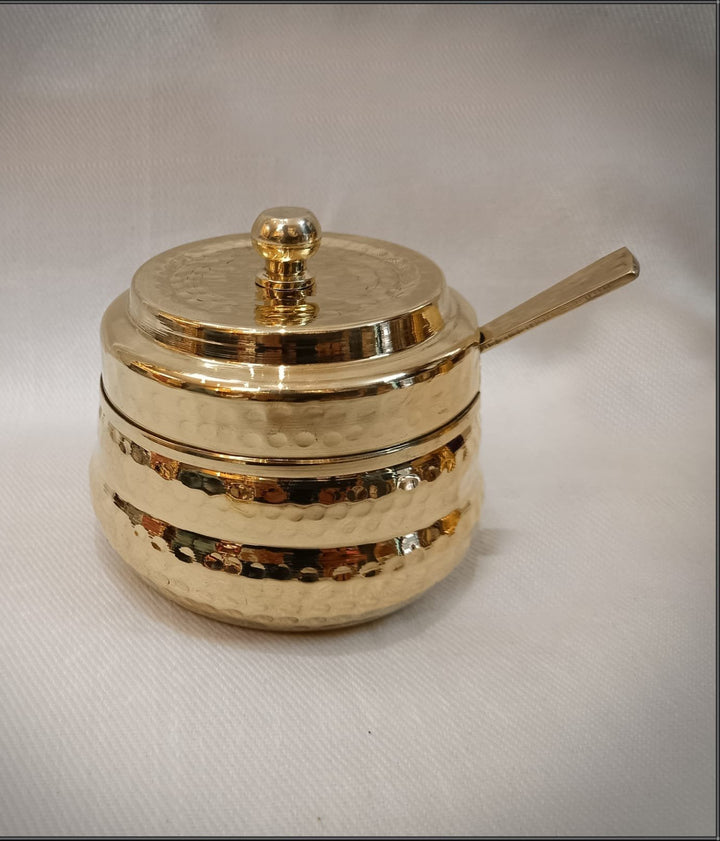 Aayur Brass Ghee Pot | Premium Storage Container