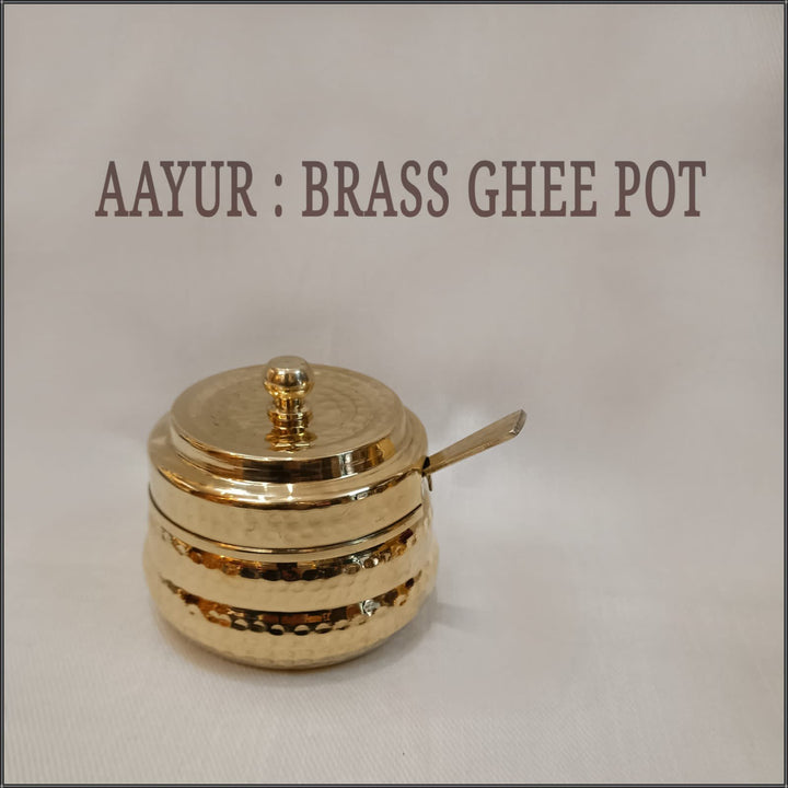 Aayur Brass Ghee Pot | Premium Storage Container