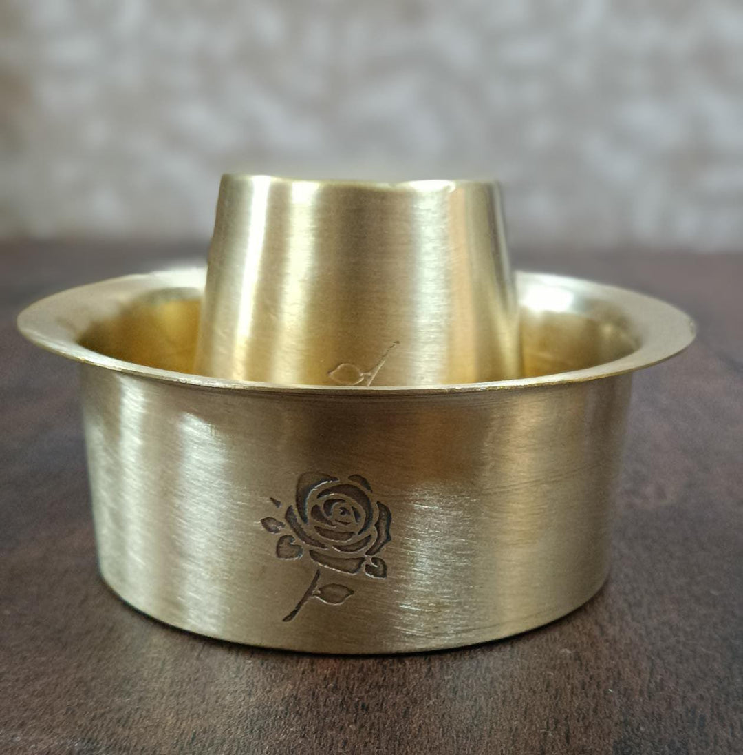 Brass Coffee Dabara Serveware Set | Madurai Rose Design Duo
