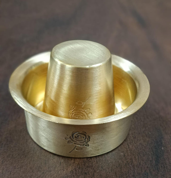 Brass Coffee Dabara Serveware Set | Madurai Rose Design Duo