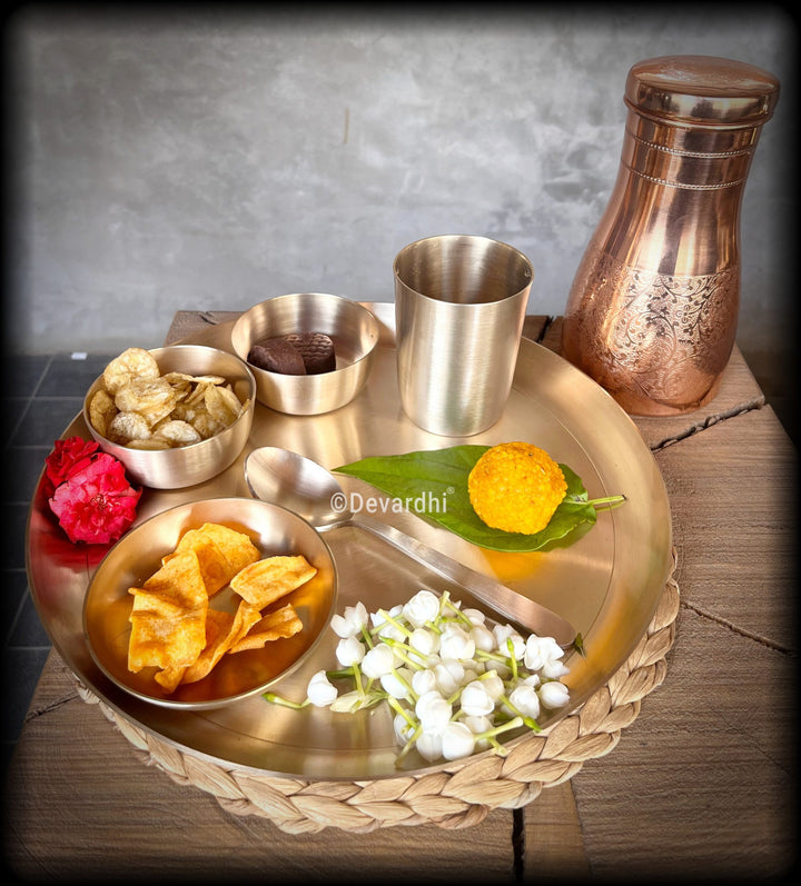 Aatithyam | Elegant Ayurvedic Kansa Dinner Set - Health Boosting Dining