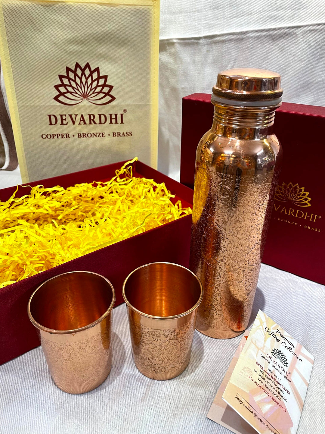 Gift-Ready Copper Jug & Glass Set | Upahaaram Collection