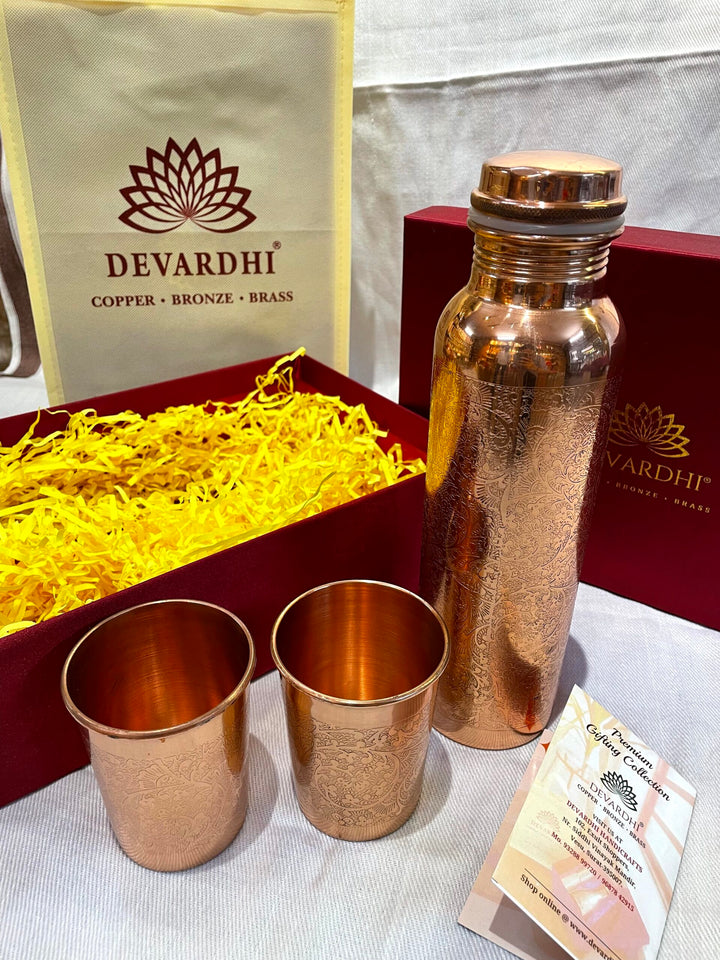 Gift-Ready Copper Jug & Glass Set | Upahaaram Collection
