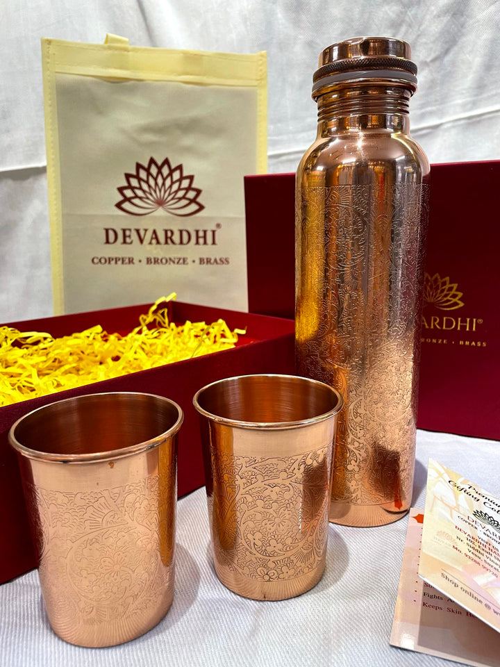 Gift-Ready Copper Jug & Glass Set | Upahaaram Collection
