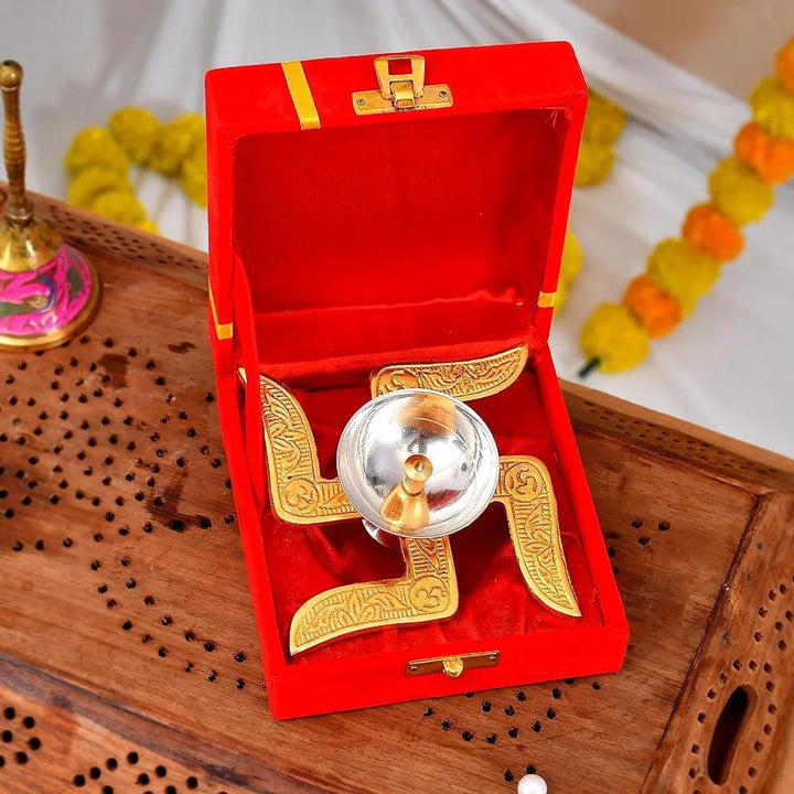 Swastik Diya | Traditional Brass Pooja Oil Lamp