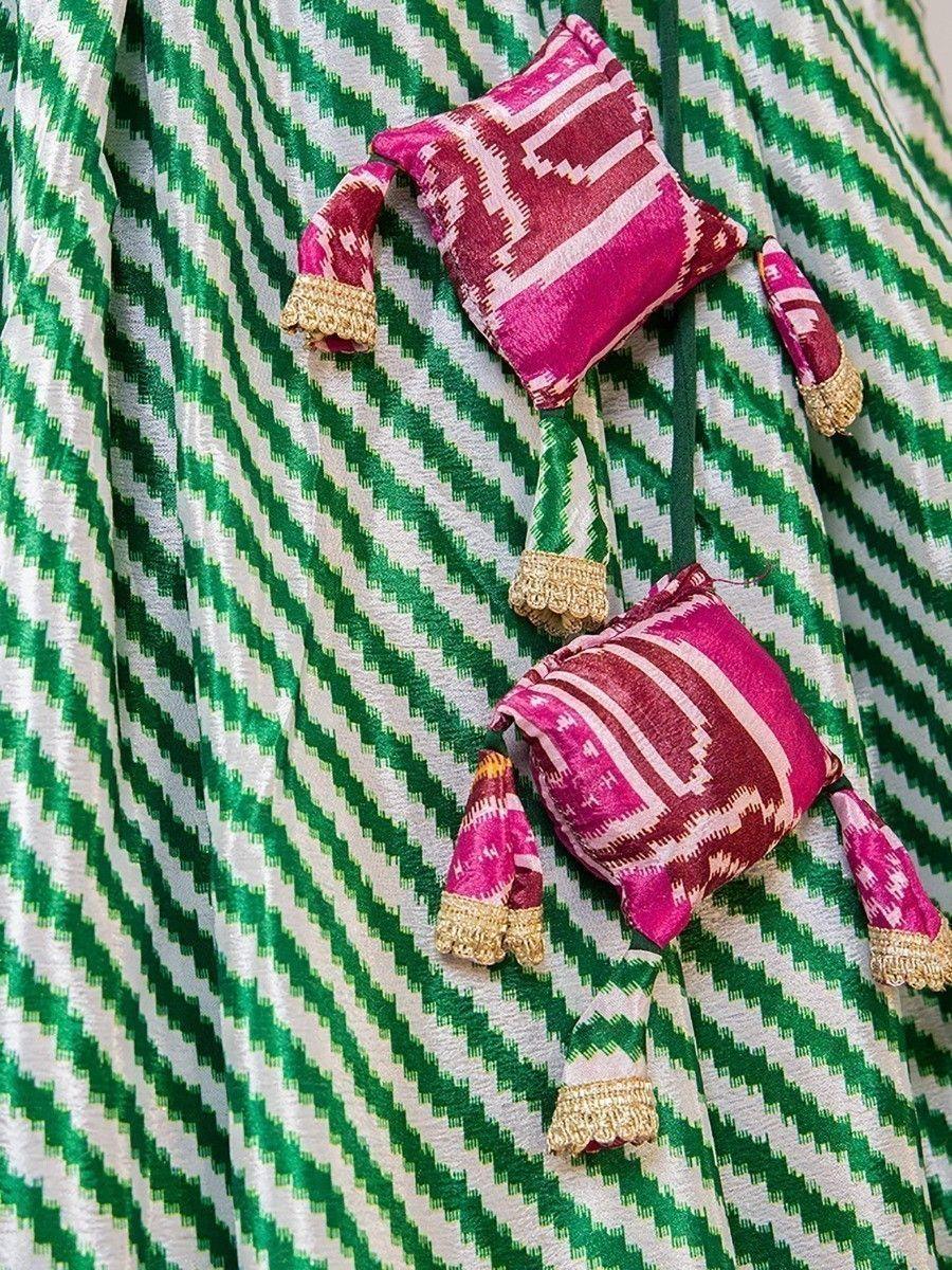 Desirable Green Patola Print | Chinon Lehenga Choli With Dupatta Exclusive