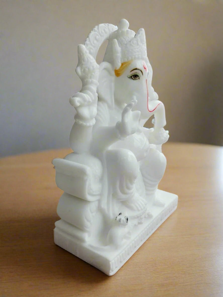 Pure White Makrana Ganesha | Exquisite Craftsmanship