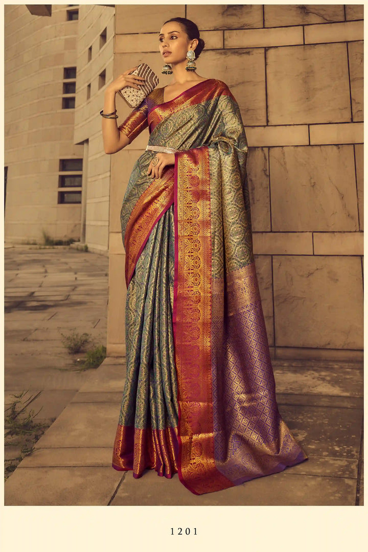 Luxurious Silk Saree | Designer Appeal with Zari Brocade for Weddings