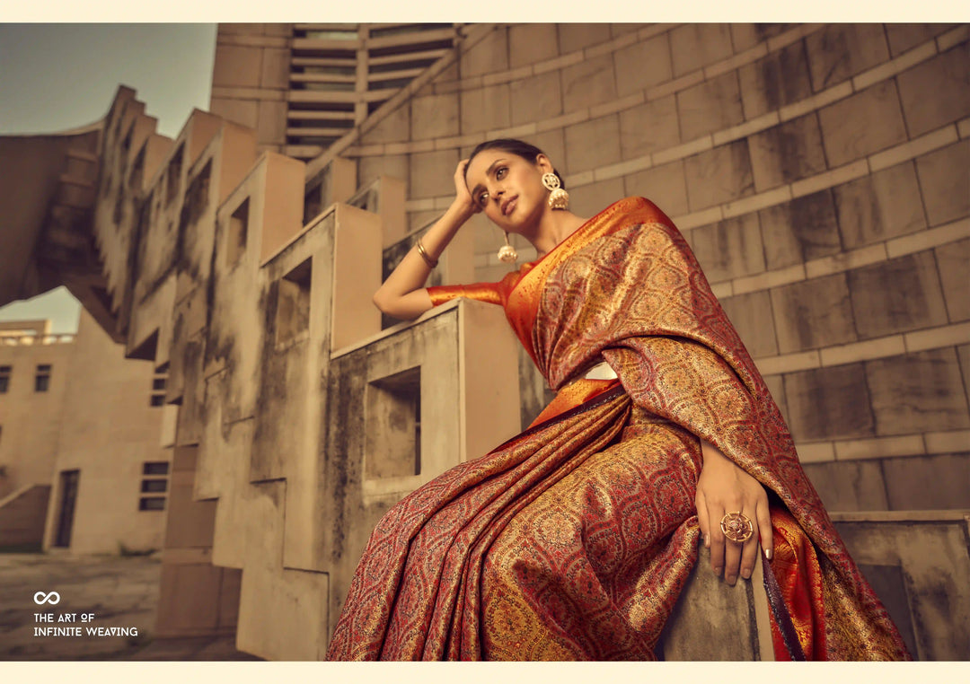 Luxurious Silk Saree | Designer Appeal with Zari Brocade for Weddings