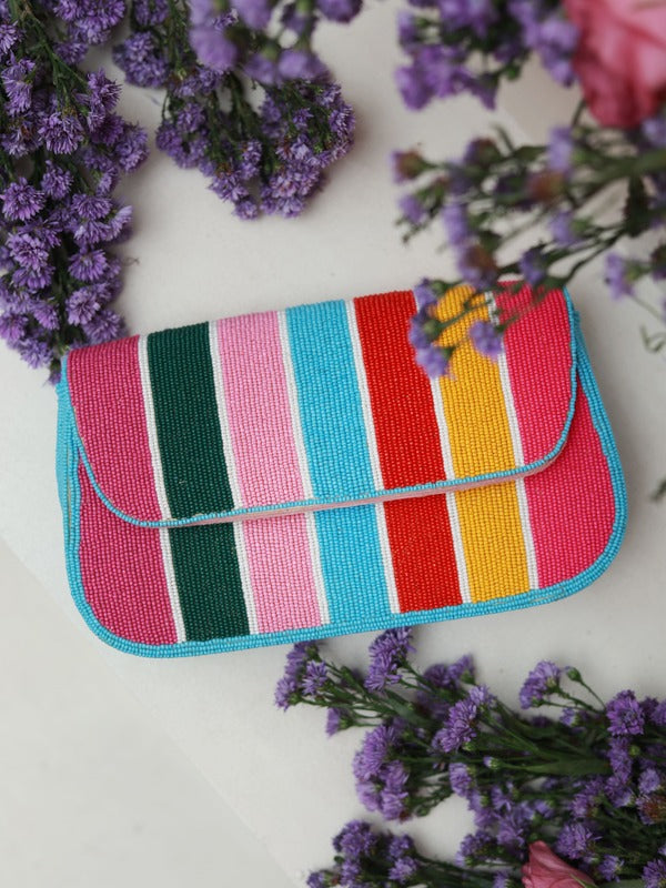Stripe Multicolor Baguette Bag | Stylish Handbag Collection