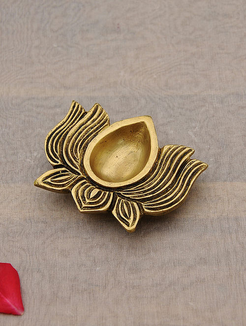 Kamalam Brass Lotus Diya | Festive Pooja Decor Essential