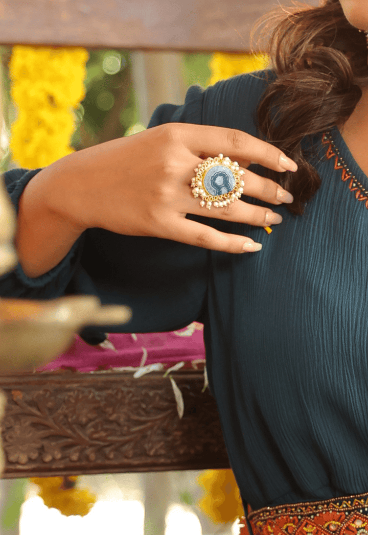 Designer stone ring | Fashionable