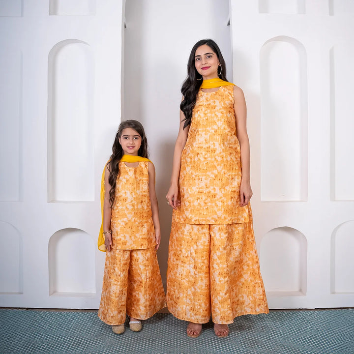 Amber Harmony: Mom & Me Tie-Dye Suit Set