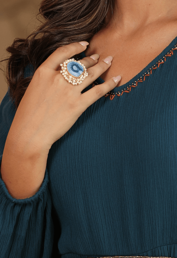 Designer stone ring | Fashionable