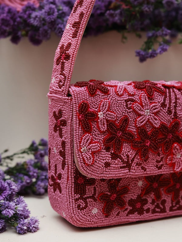 Orchid Baguette Bag with Handle | High-End Fashion Accessory