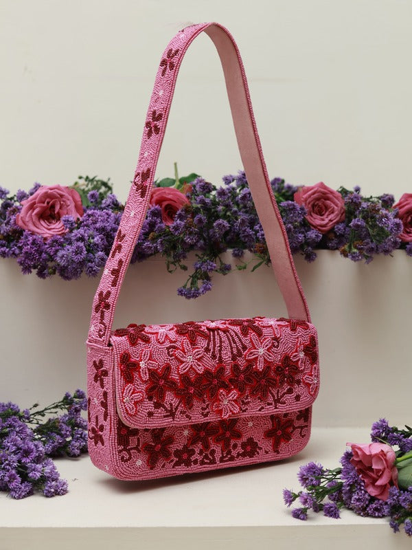 Orchid Baguette Bag with Handle | High-End Fashion Accessory