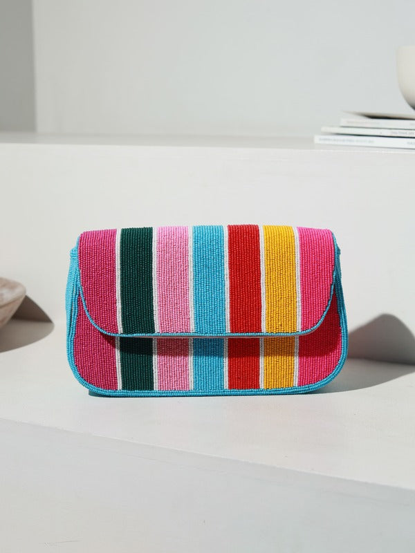 Stripe Multicolor Baguette Bag | Stylish Handbag Collection