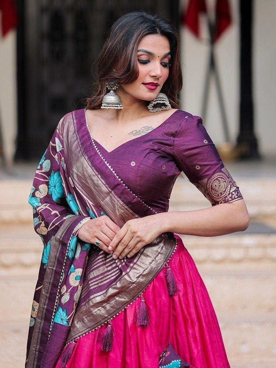 Marvelous Pink Patola Printed | Silk Occasion Wear Lehenga Choli Style Statement