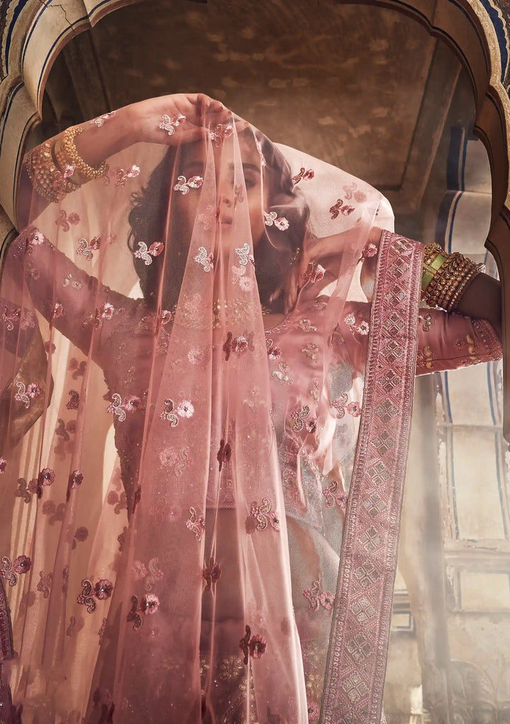 Designer Pink Lehenga Choli | Gota & Thread Work for Wedding Wer