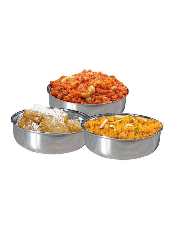 Halwa Plates Stainless Steel 304 Grade | Ideal for Serving Sweets