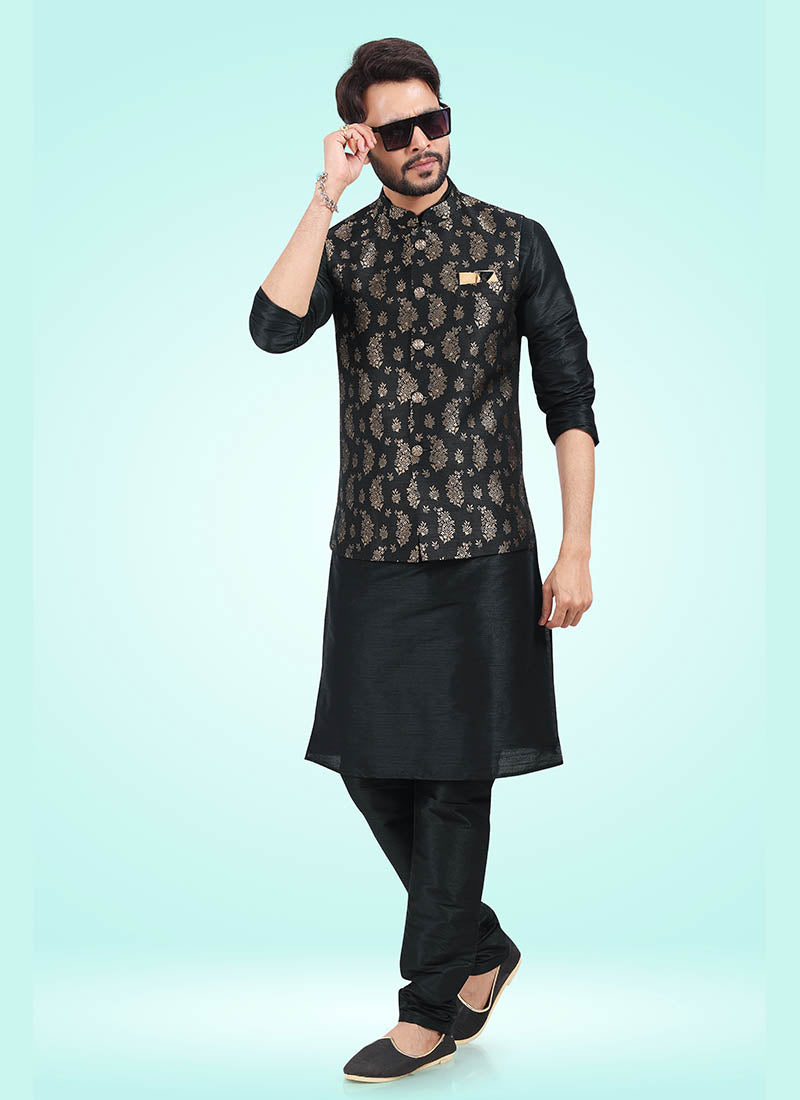 Cultural Fusion banarasi silk Premium Kurta Pajama | Luxury Attire for Weddings & Special Moments