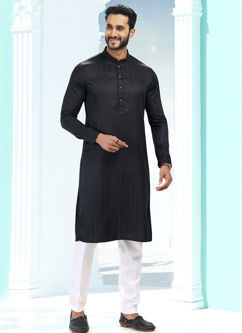 Handwoven Artisanal silk Premium Kurta Pajama | A Must-Have for Exclusive Festive Wardrobes