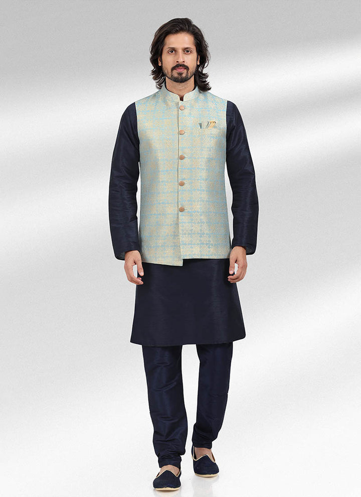 Luxurious Handcrafted banarasi silk Premium Kurta Pajama | Designed to Elevate Your Style for Cultural Events