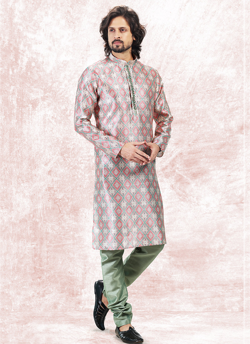 Timeless Elegant banarasi silk Premium Kurta Pajama | Intricately Crafted for Cultural & Festive Excellence