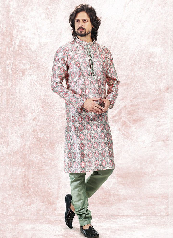 Timeless Elegant banarasi silk Premium Kurta Pajama | Intricately Crafted for Cultural & Festive Excellence