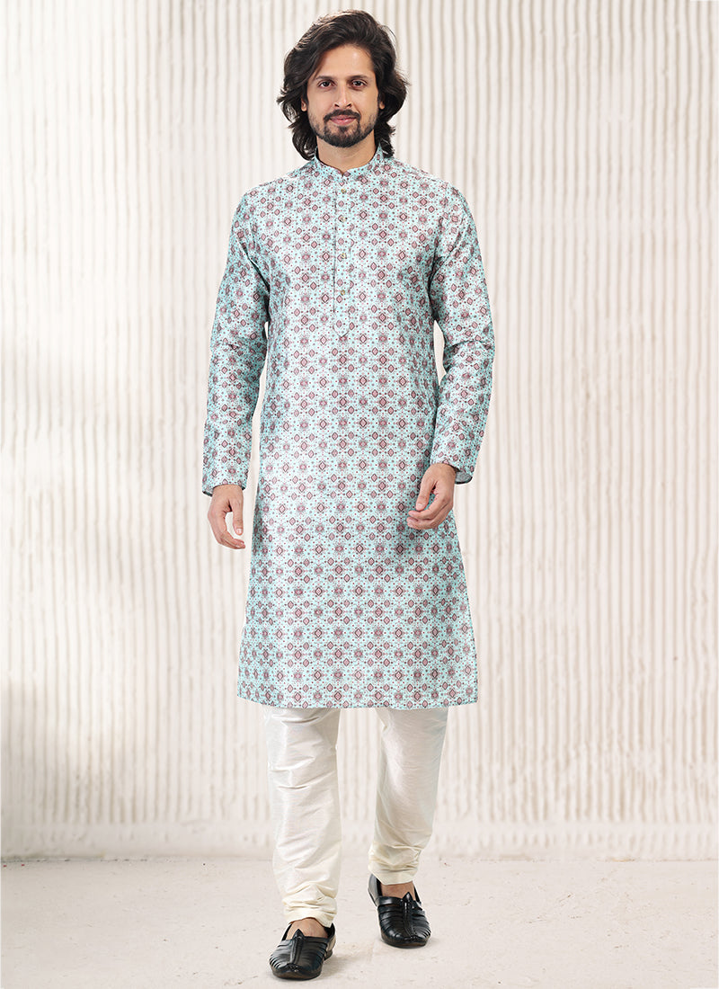 Opulent Grand banarasi silk Premium Kurta Pajama | Handcrafted with Intricate Details for Timeless Appeal