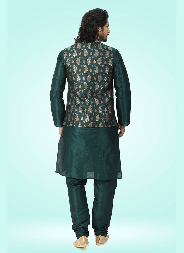 Cultural Fusion banarasi silk Premium Kurta Pajama | Luxury Attire for Weddings & Special Moments