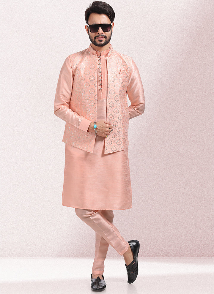 Luxurious Handcrafted art silk Premium Kurta Pajama | Designed to Elevate Your Style for Cultural Events