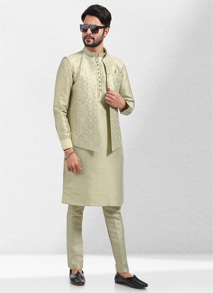 Luxurious Handcrafted art silk Premium Kurta Pajama | Designed to Elevate Your Style for Cultural Events